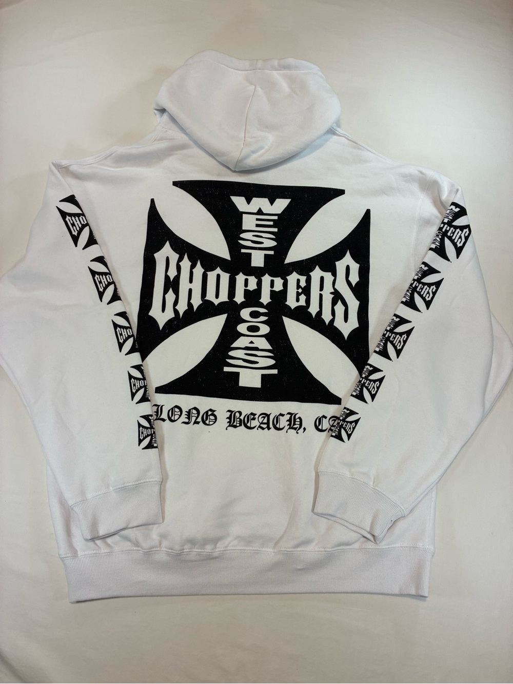 West Coast Choppers White Graphic Pullover Hoodie